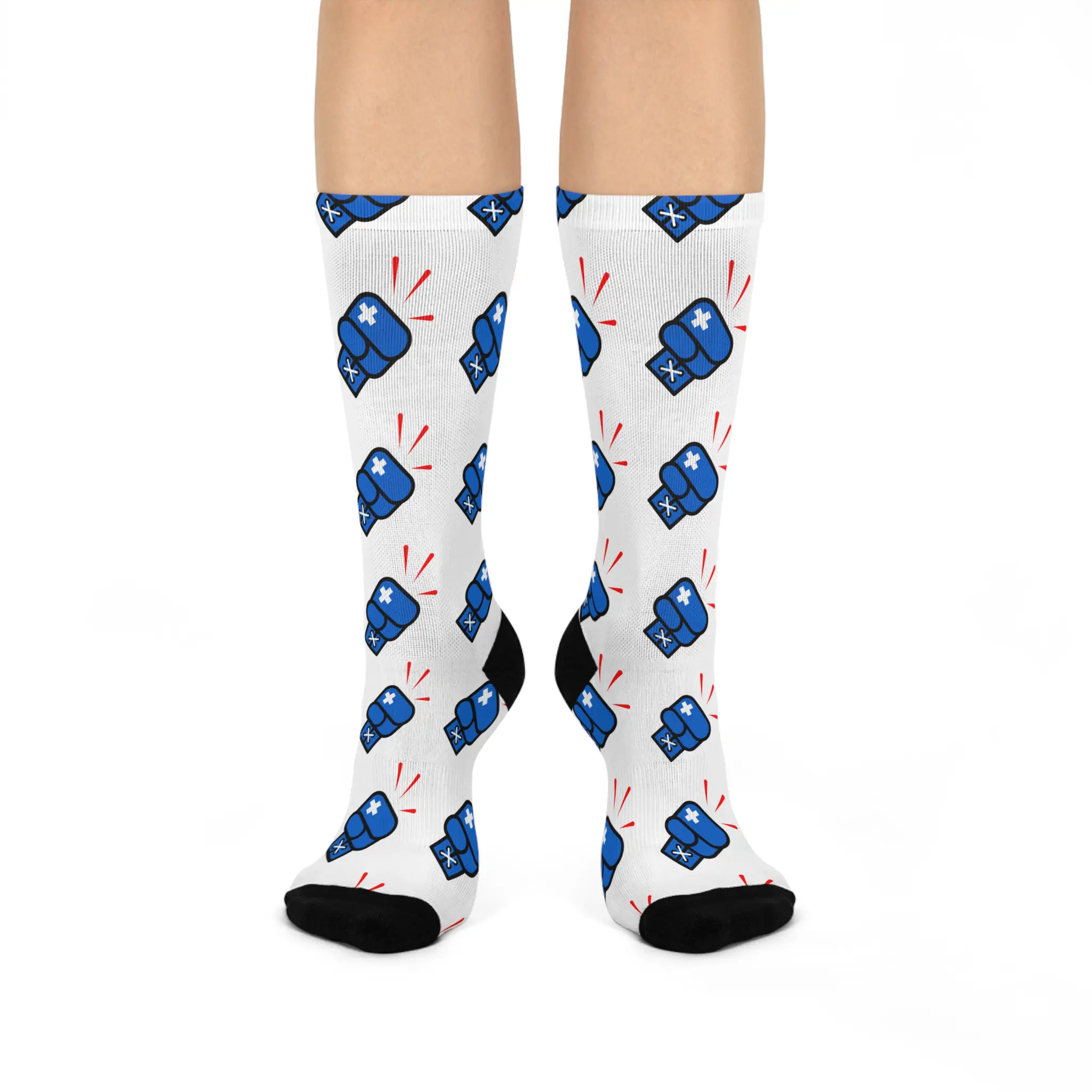 Wicked Left Hook "The Punchout" Cushioned Crew Socks