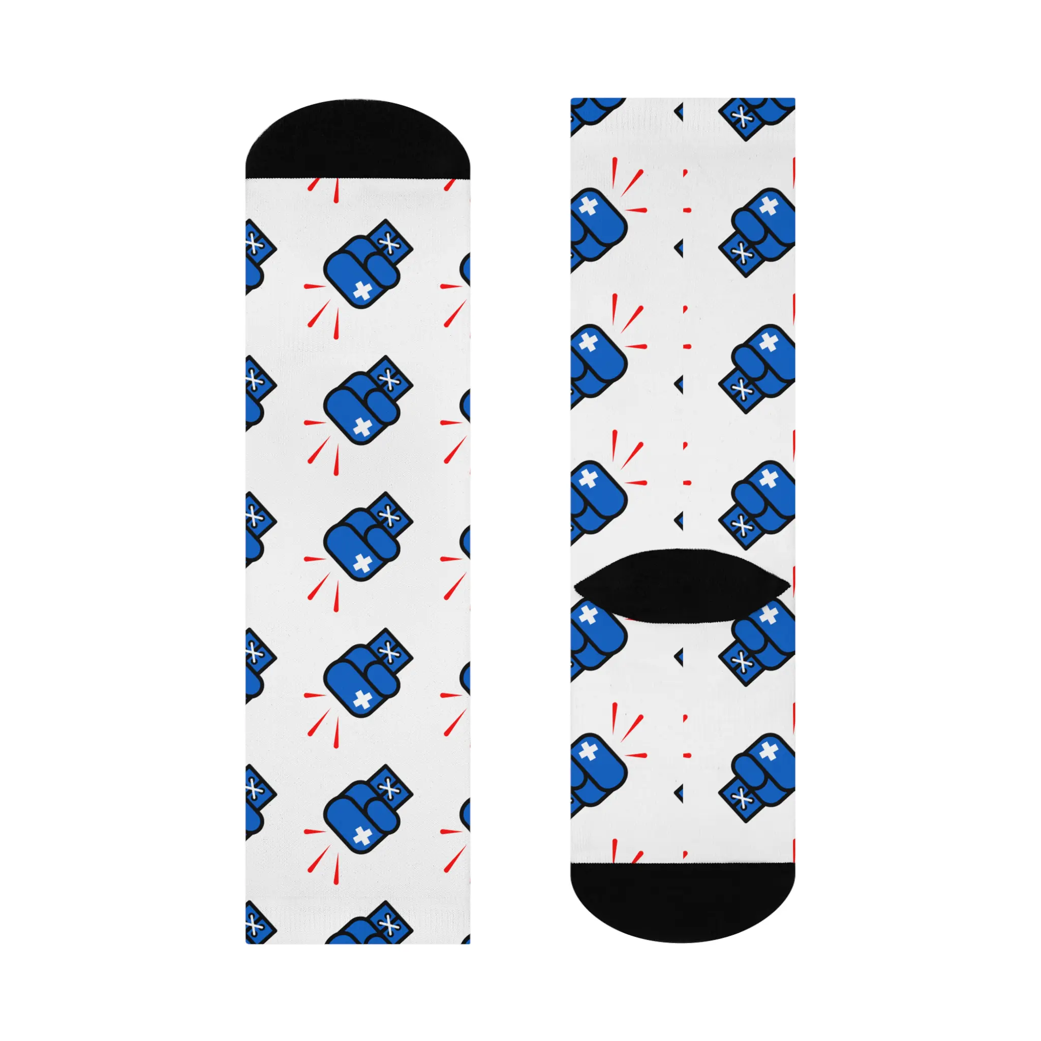 Wicked Left Hook "The Punchout" Cushioned Crew Socks - Image 4