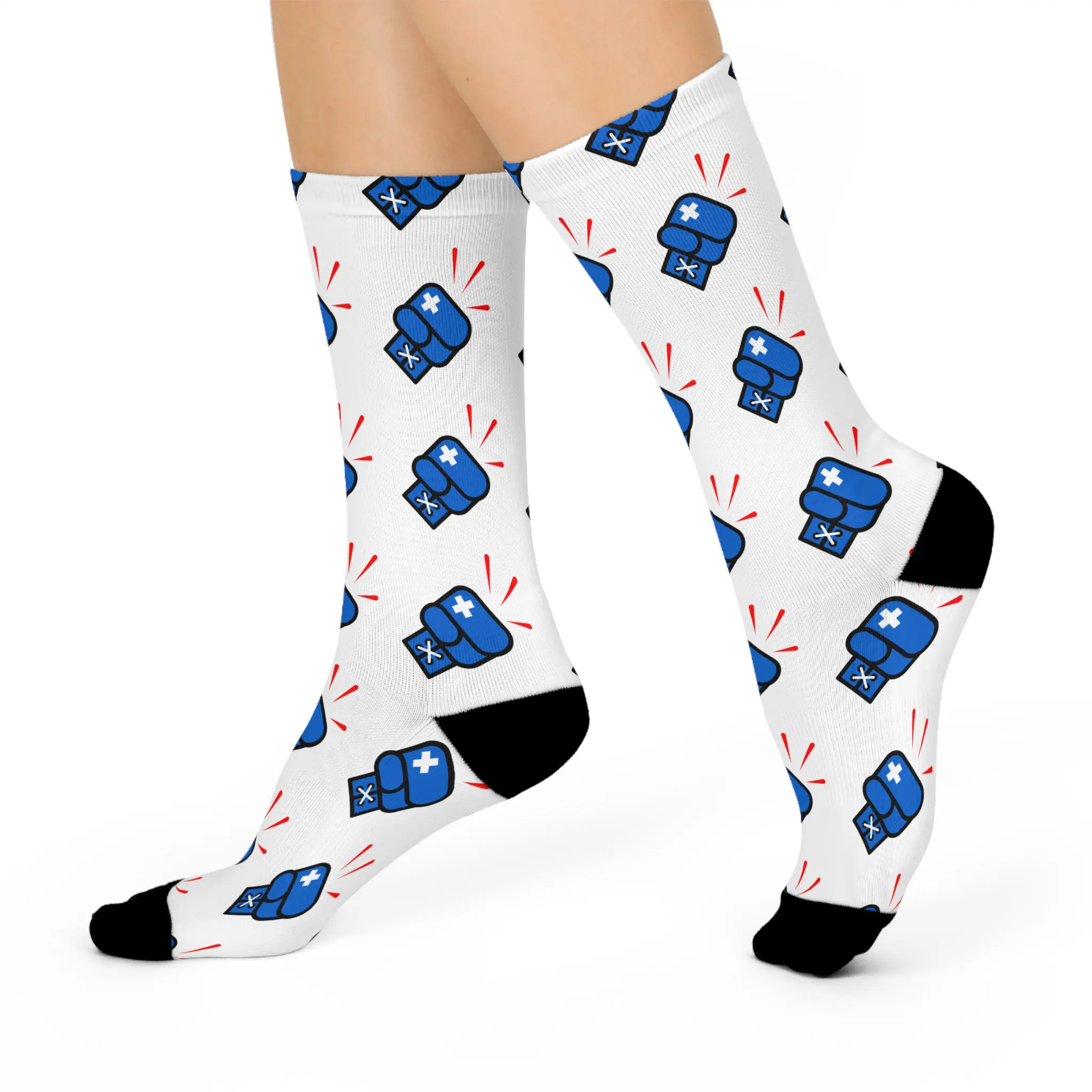 Wicked Left Hook "The Punchout" Cushioned Crew Socks - Image 2