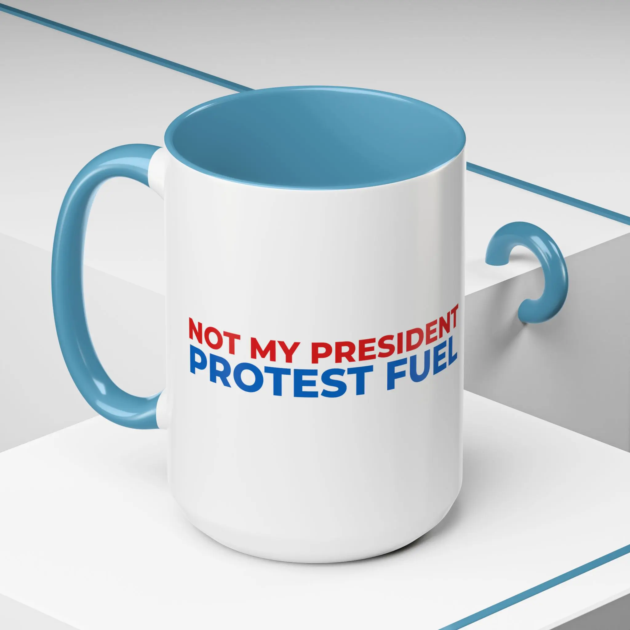"Protest Fuel" Accent Coffee Mug (11, 15oz) - Image 6