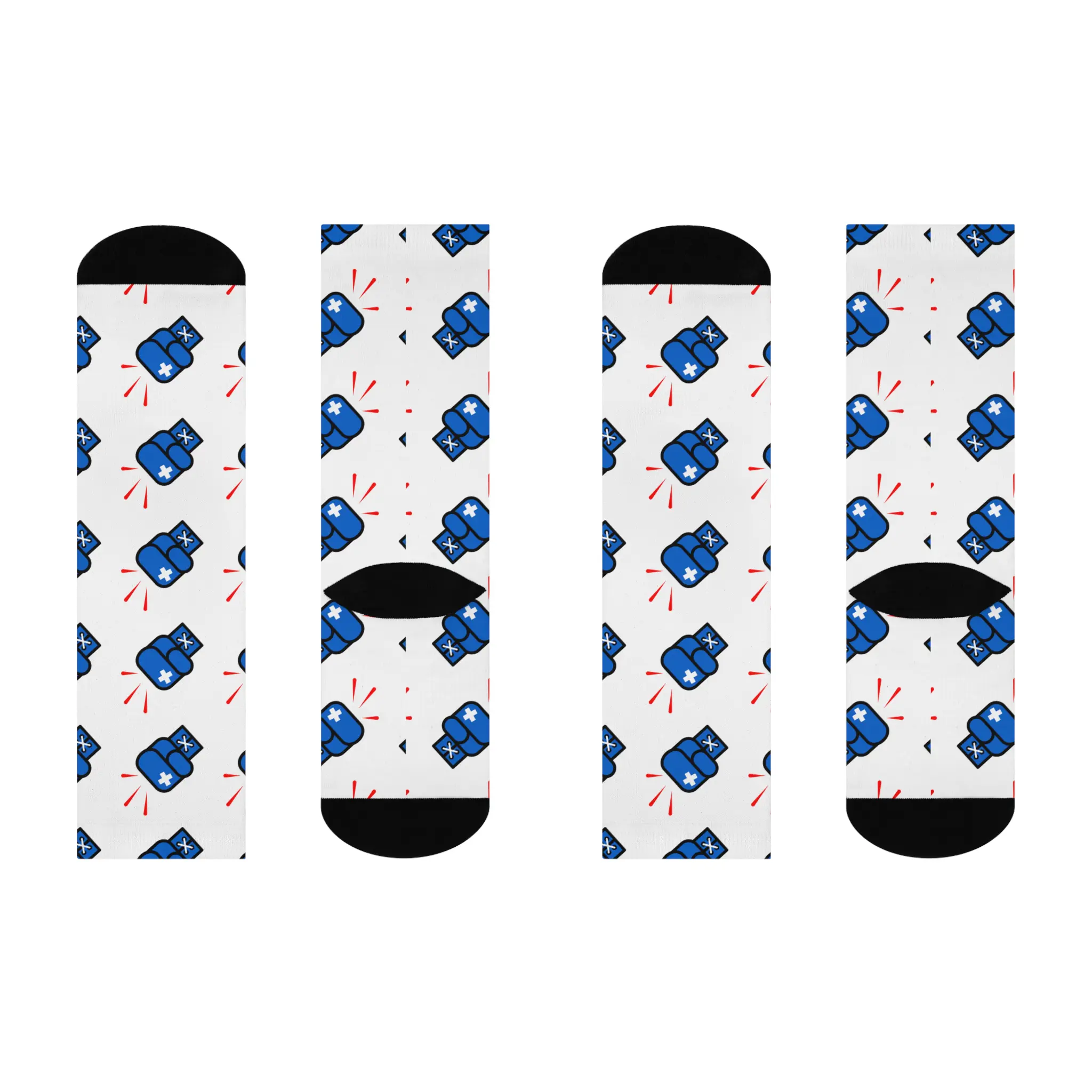 Wicked Left Hook "The Punchout" Cushioned Crew Socks - Image 3
