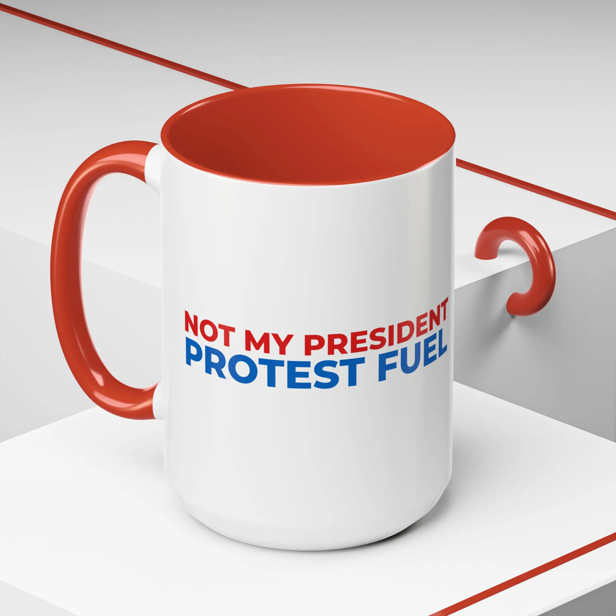 "Protest Fuel" Accent Coffee Mug (11, 15oz) - Image 43